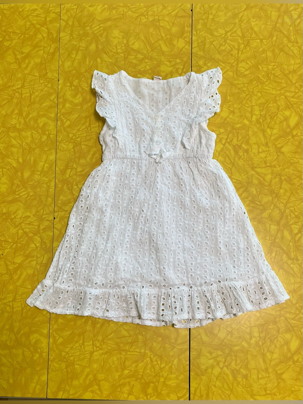 Girl’s Ruffled Eyelet Summer Dress